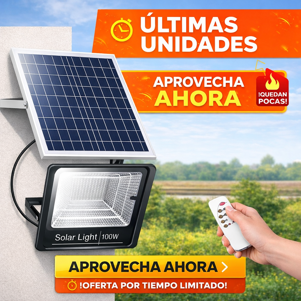 Sistema de Iluminación Solar 100W para Fincas –