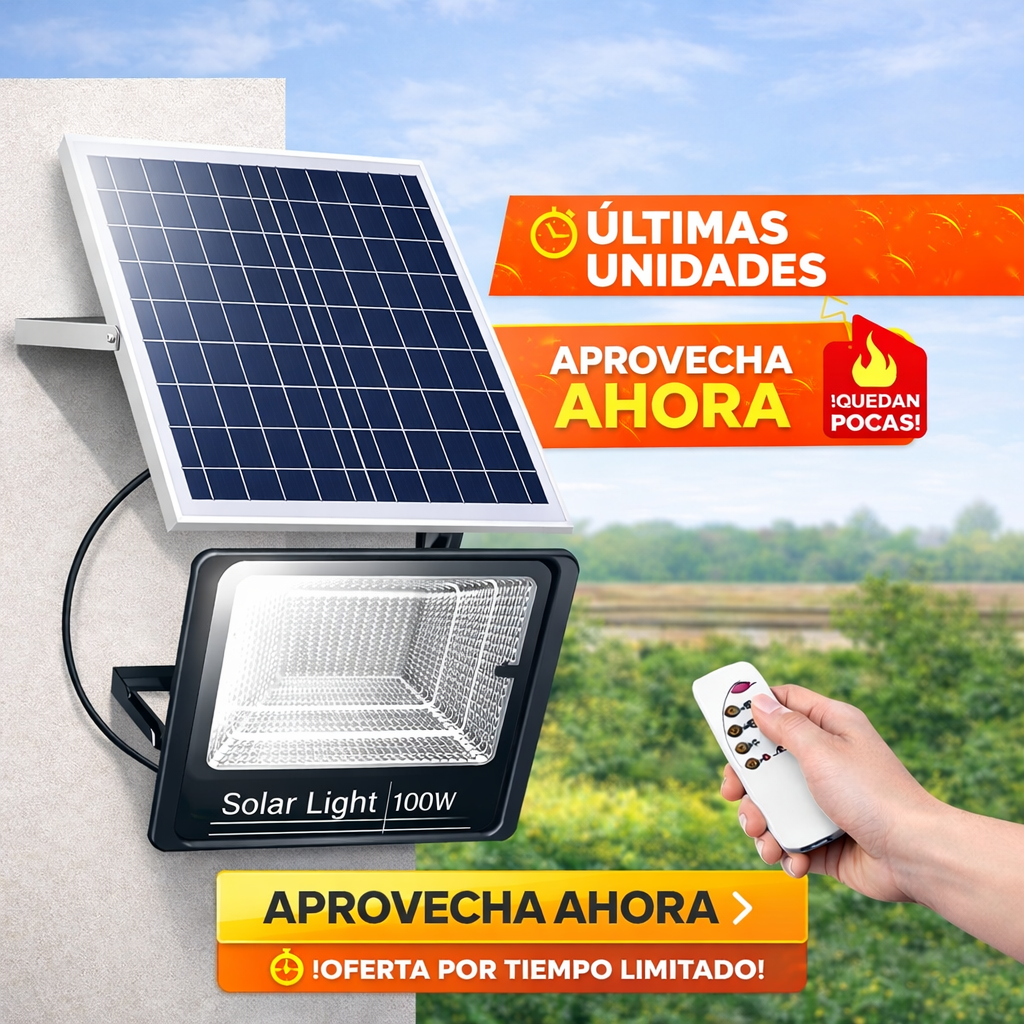 Sistema de Iluminación Solar 100W para Fincas –